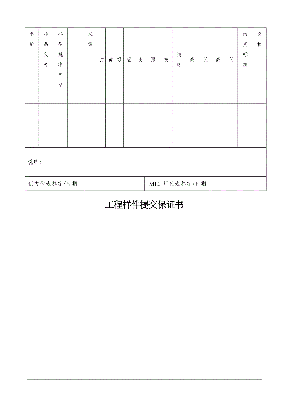 PPAP送样阶段表单范本格式doc20（天选打工人）.doc_第5页