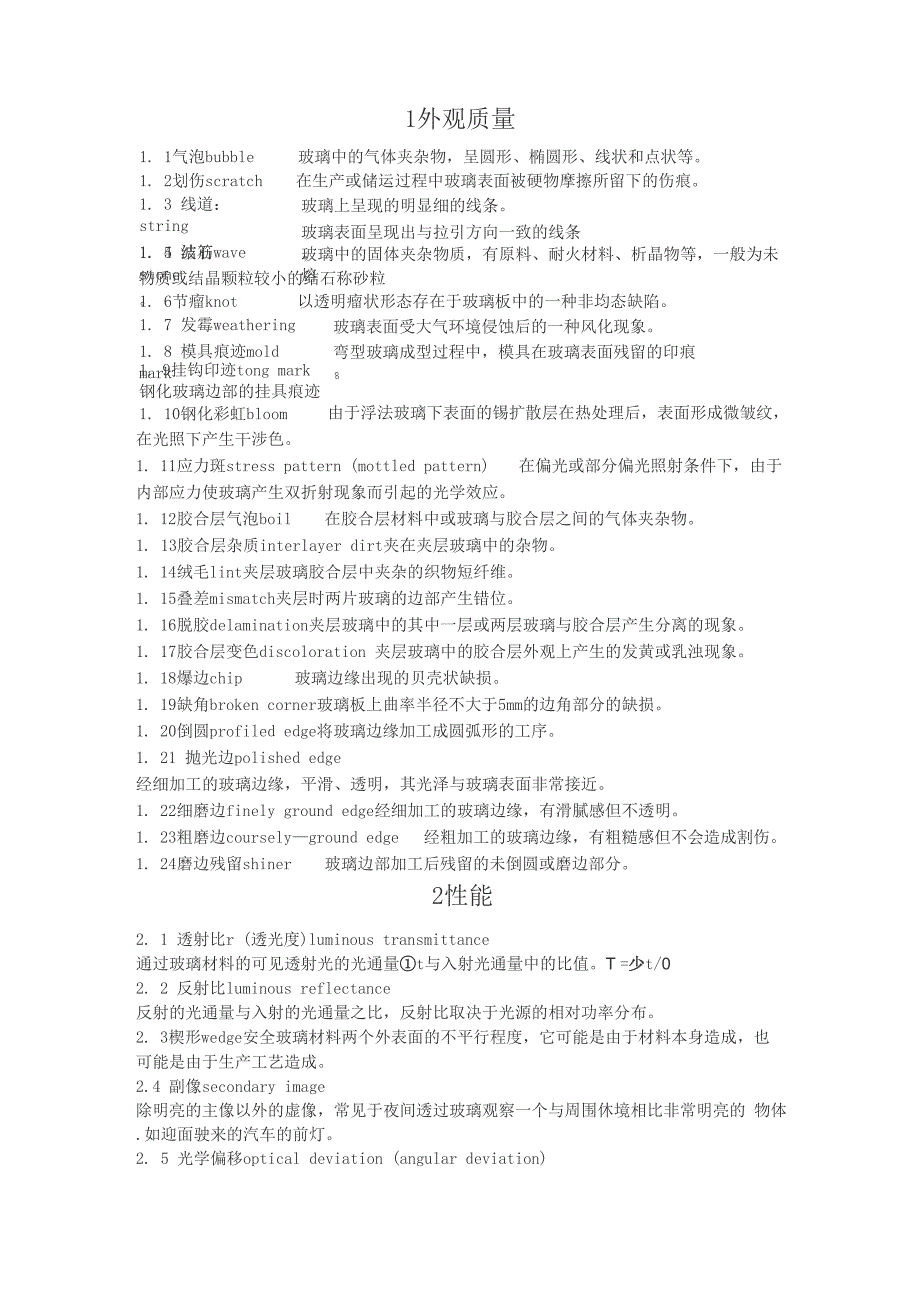 玻璃外观质量和性能检测_第1页