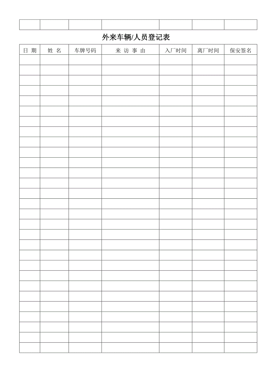 车辆人员出入登记表模板.doc_第2页