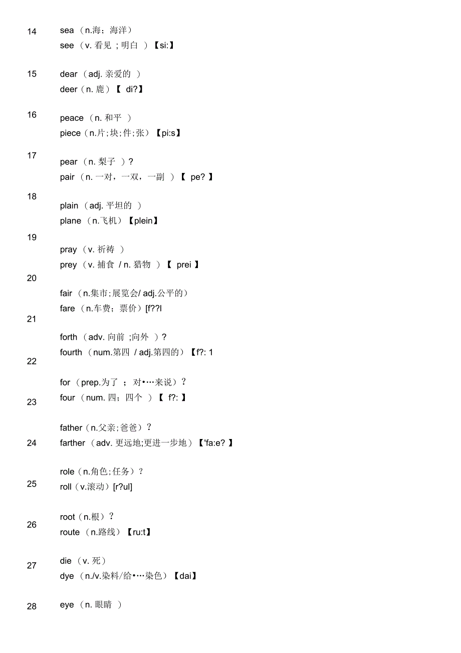 常见英语同音词_第4页