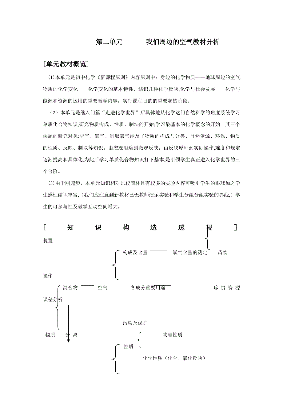 第二单元我们周围的空气教材分析_第1页