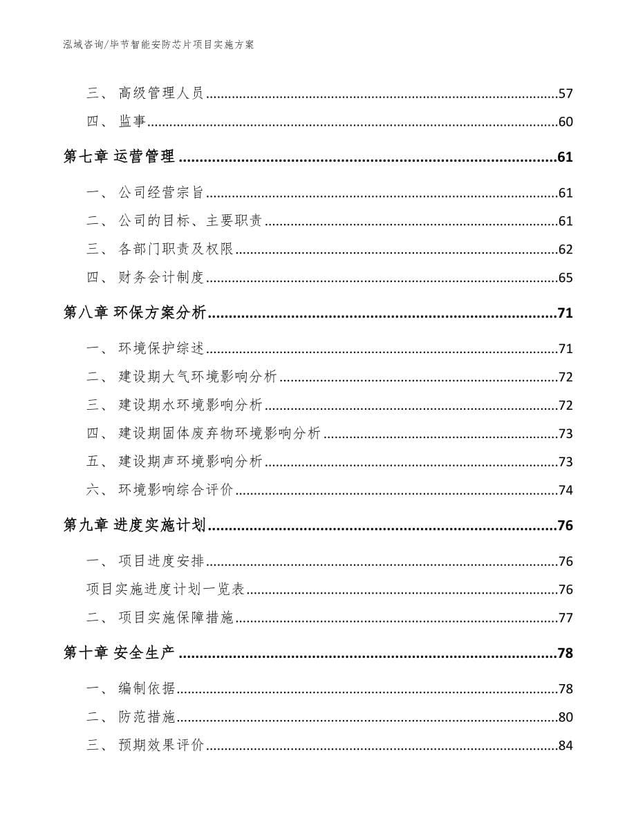 毕节智能安防芯片项目实施方案范文参考_第5页