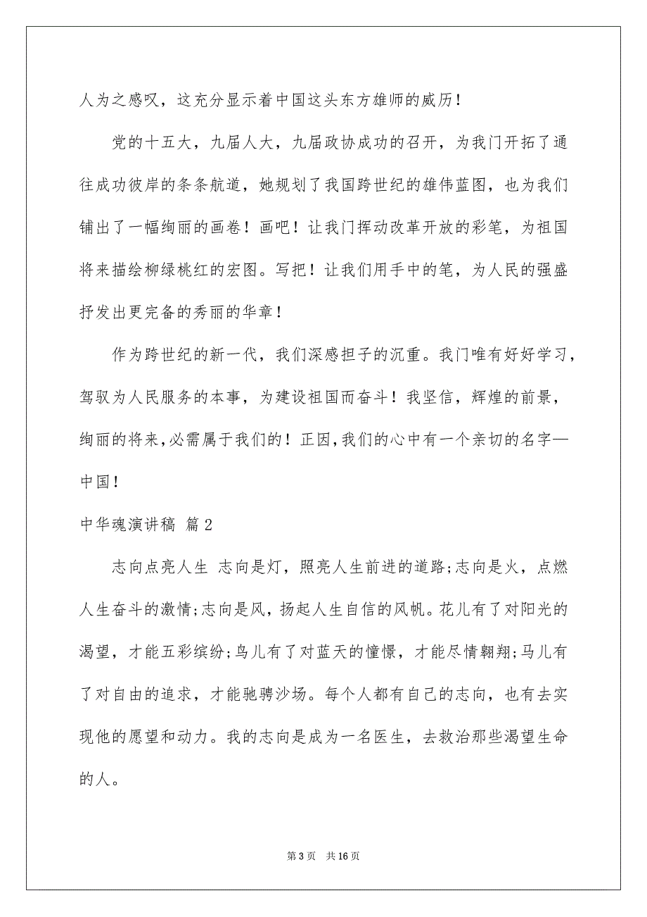 精选中华魂演讲稿范文5篇_第3页