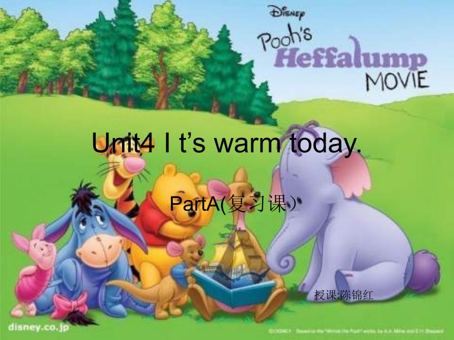 人教版四年级下Unit4It’swarmtodayPartA复习_第1页