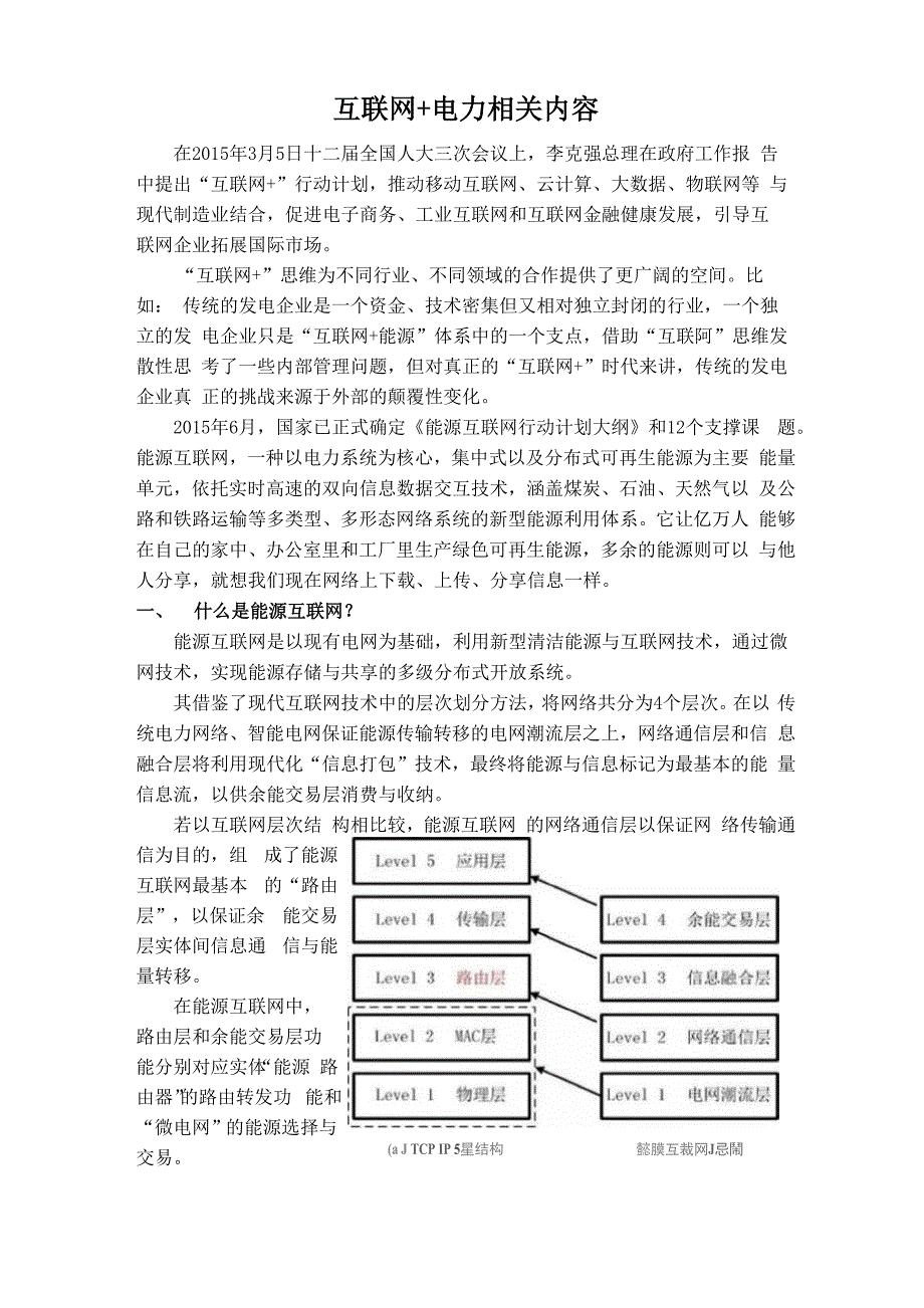 课程设计素材：互联网+电力相关内容_第1页