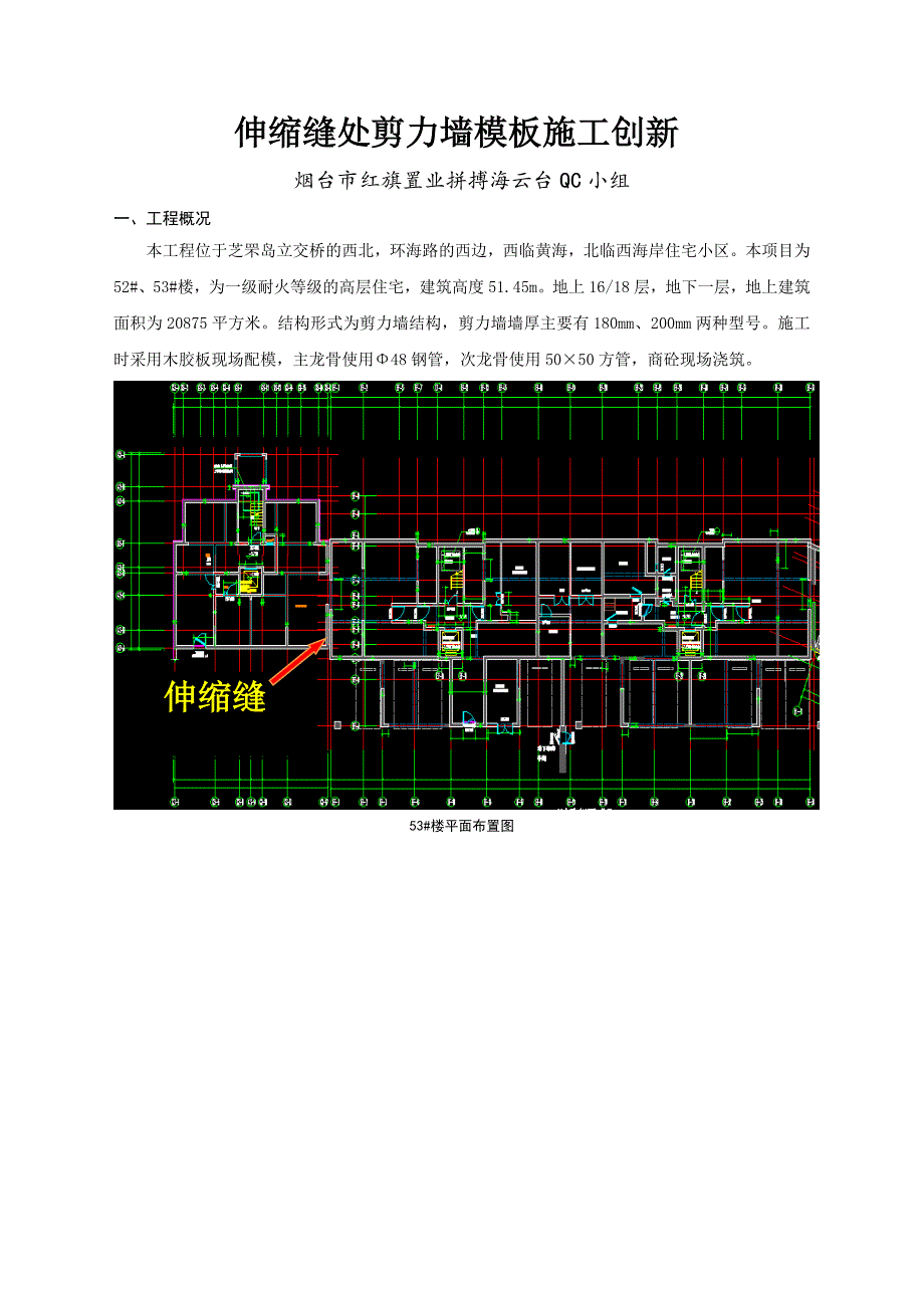 伸缩缝处剪力墙模板施工创新_第3页