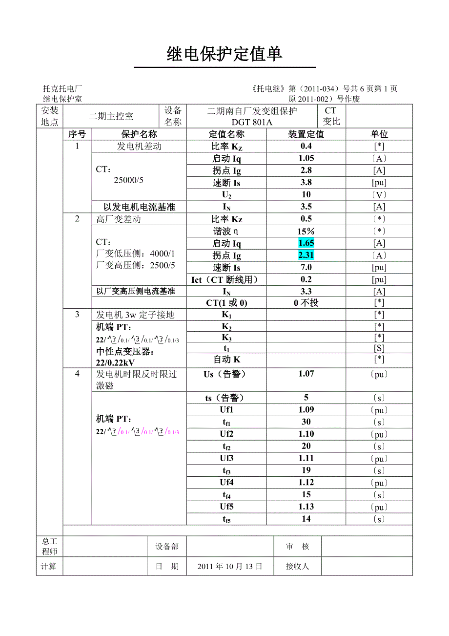 继电保护定值单_第1页