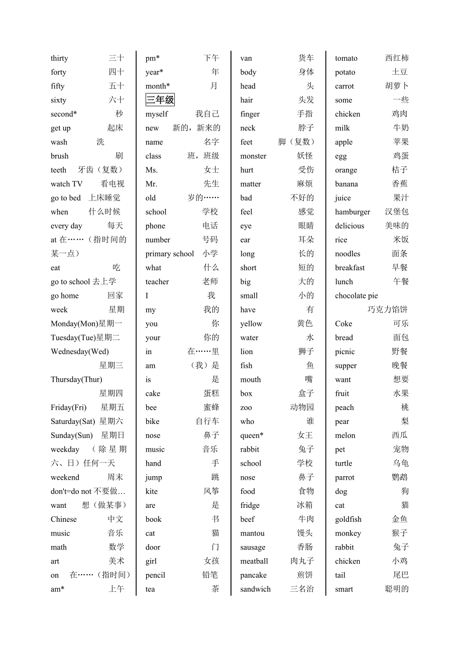 四年级下英语暑假作业_第3页