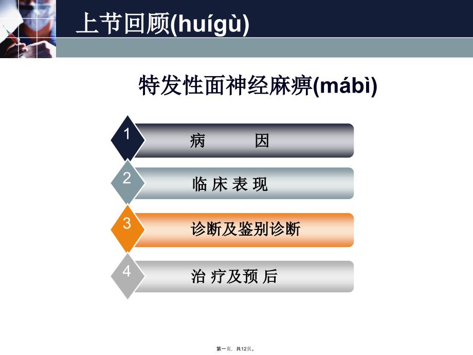 周围性面瘫和中枢性面瘫的区别知识讲解_第1页