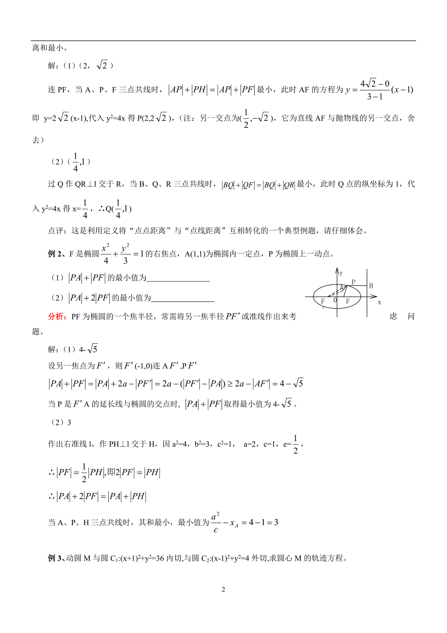 解圆锥曲线问题常用方法 椭圆与双曲线的经典结论 椭圆与双曲线的对偶性质总结_第2页