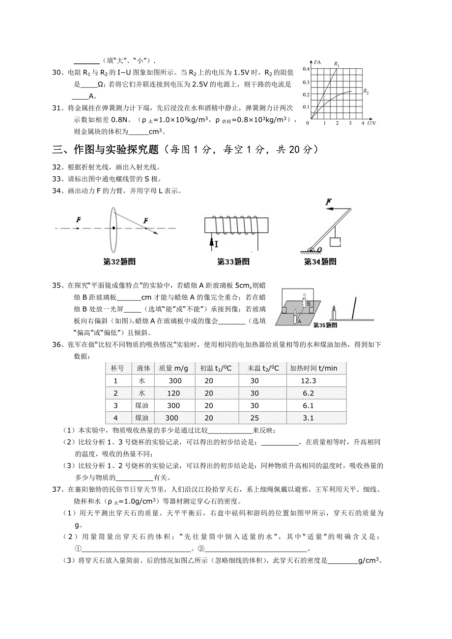 2018年襄阳市中考物理试题_第2页