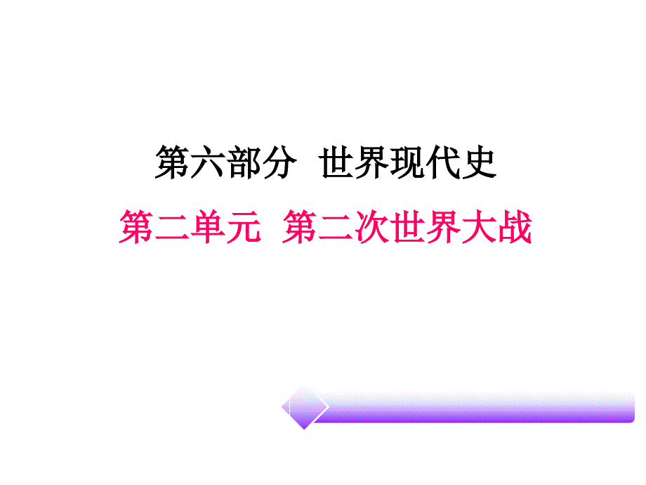 六部分世界现代史二单元二次世界大战_第1页