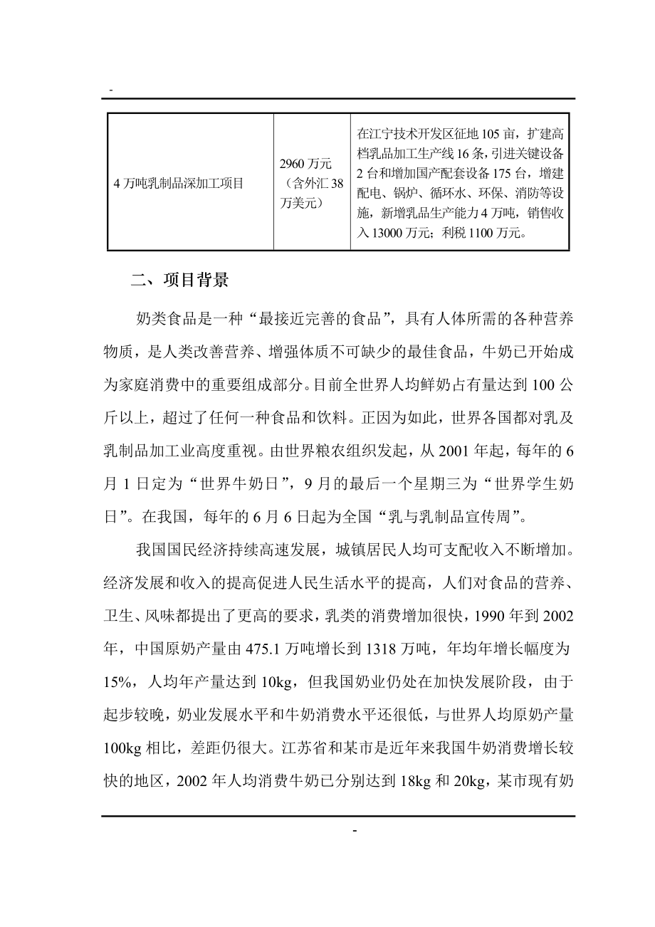 年产4万吨乳品深加工项目可行性建议书.doc_第4页