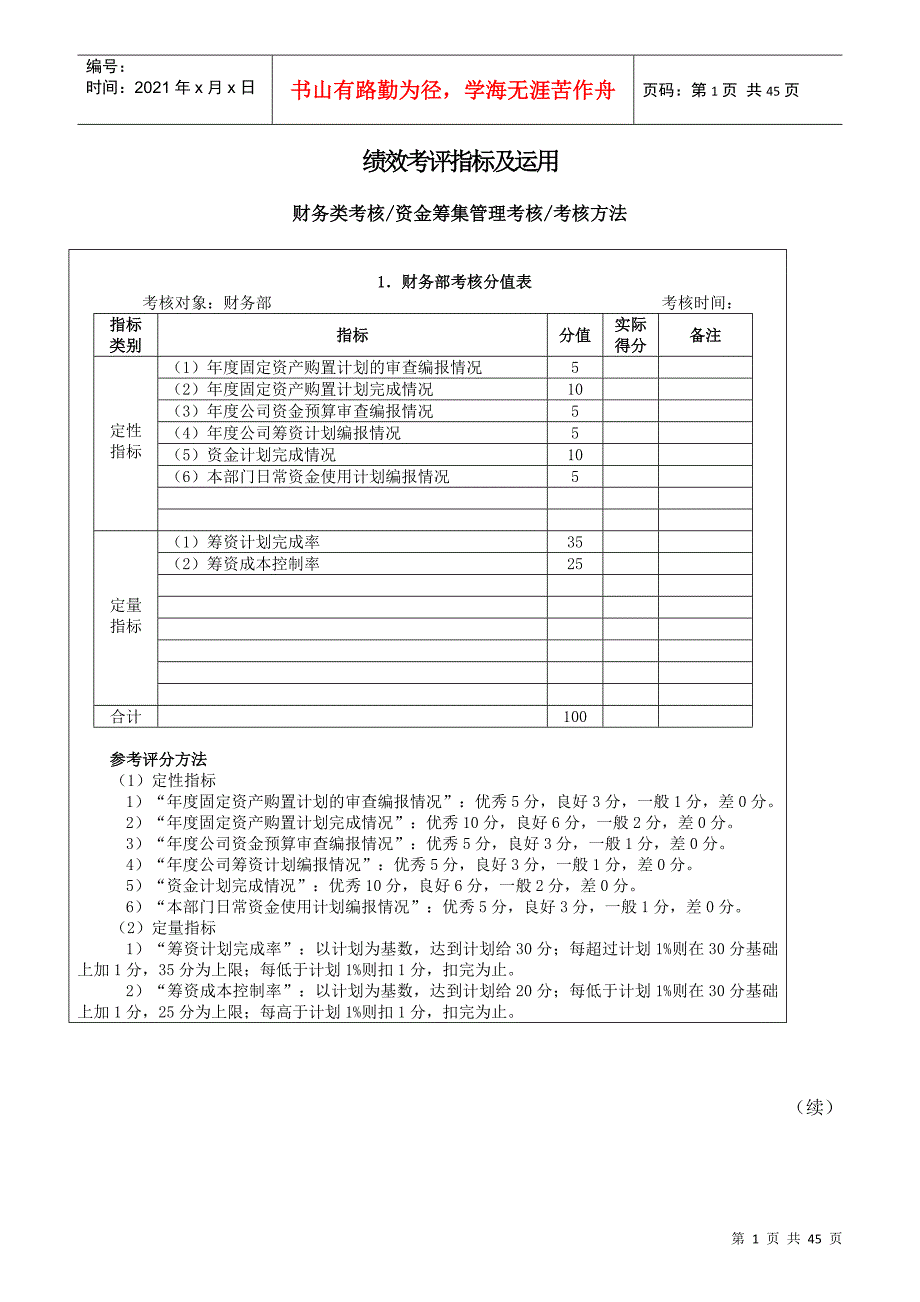 绩效考评指标及运用_第1页