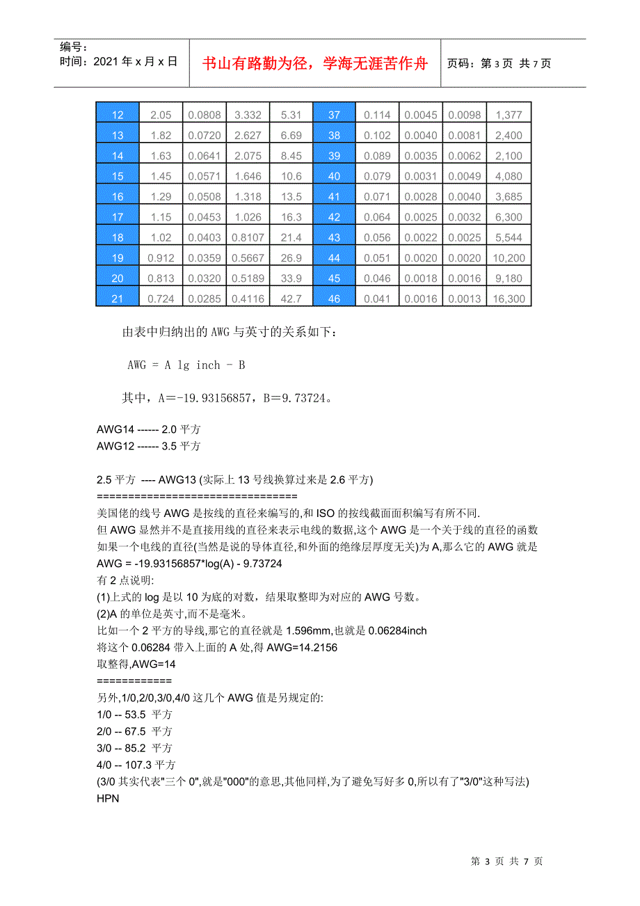 AWG美标电线规格_第3页