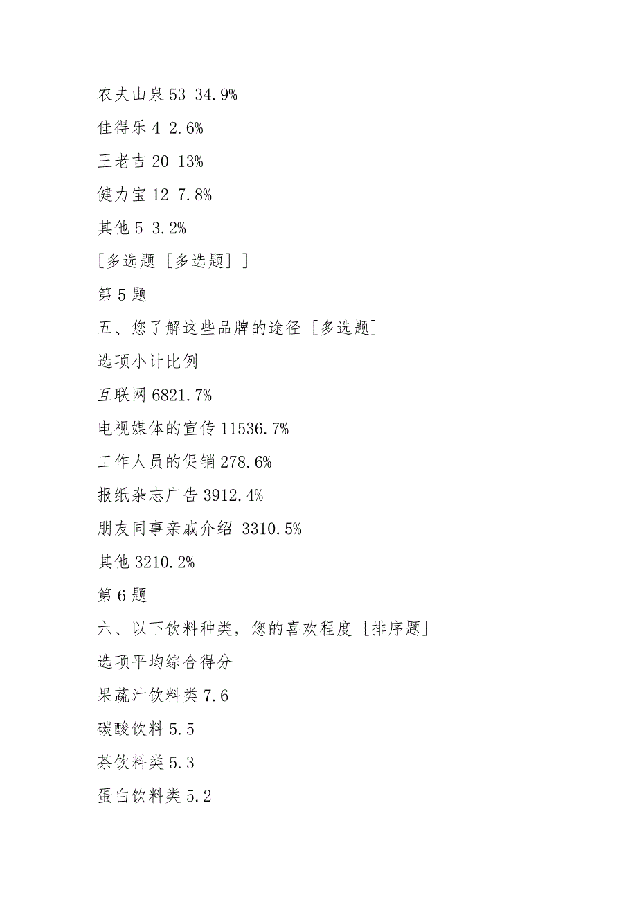 大学生饮料市场调查报告（共8篇）_第3页