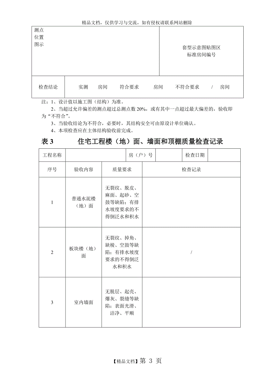 最新分户验收资料表格全版_第3页