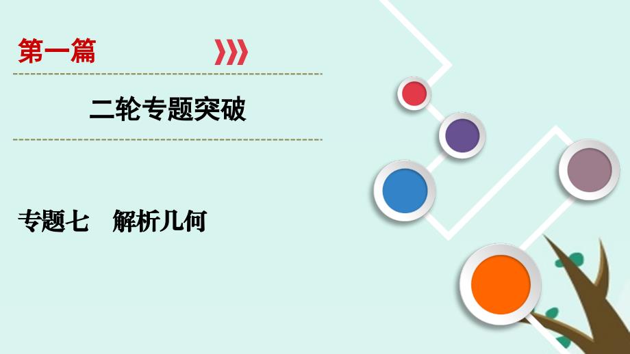 2019版高考数学二轮复习 第1篇 专题7 解析几何课件_第1页