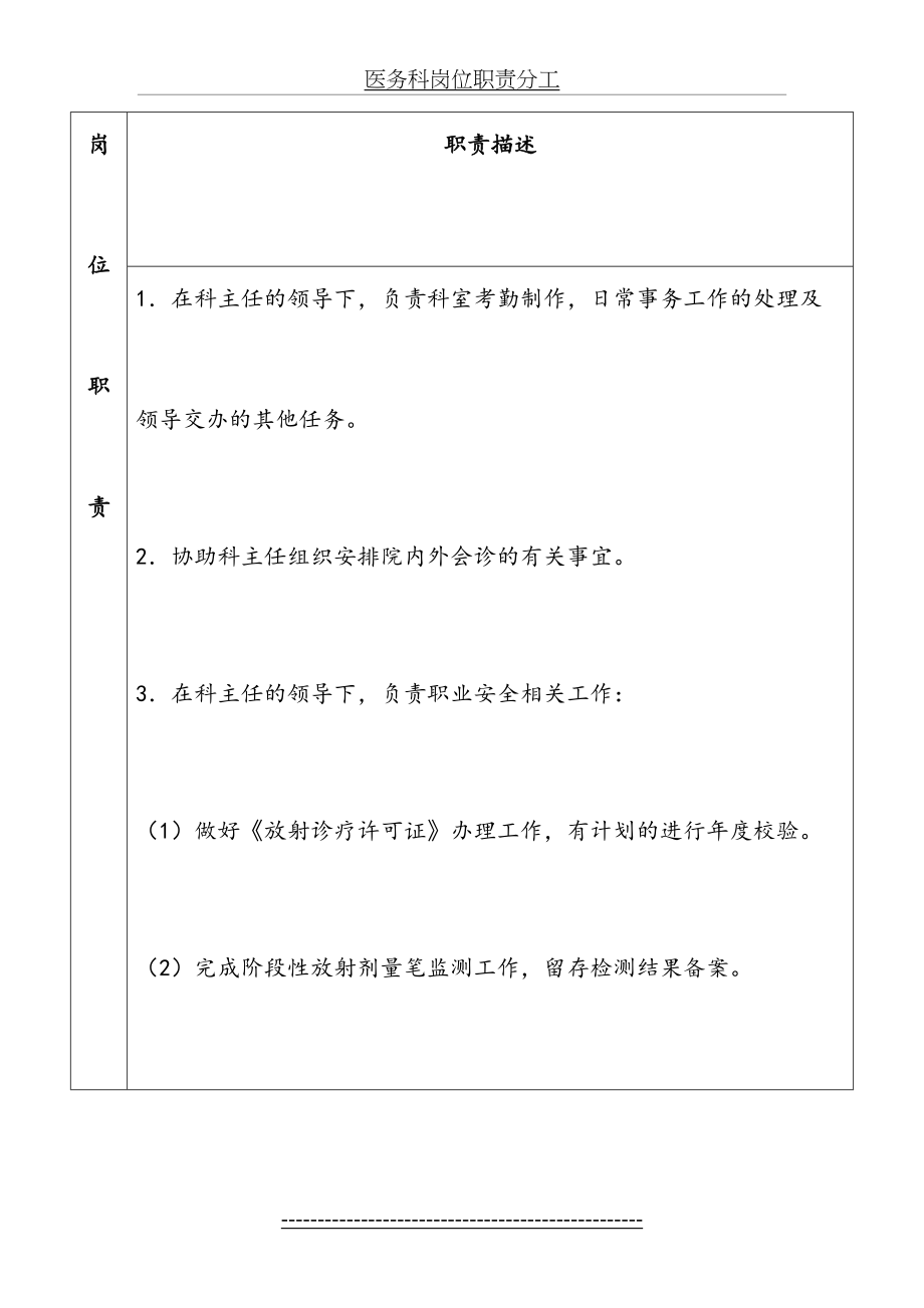 医务科岗位职责分工_第4页