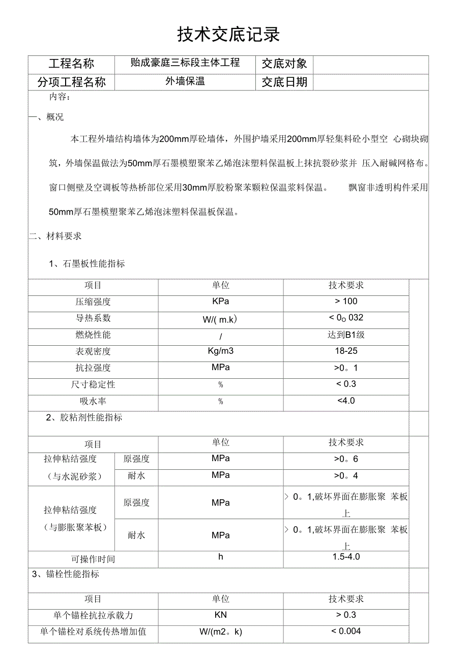技术交底(外墙保温)_第1页