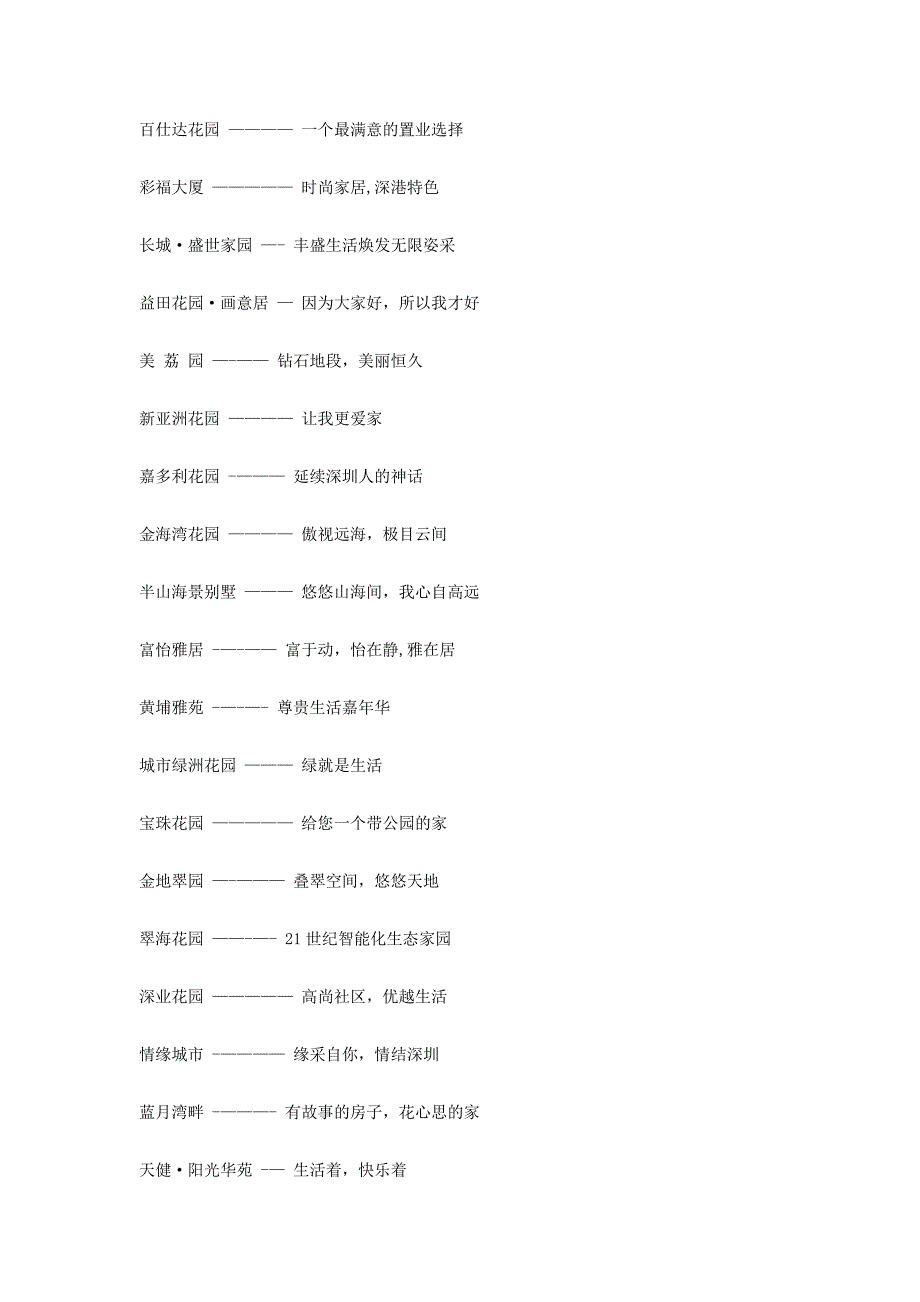 房地产经典广告语(经典楼盘主题推广语)_第2页