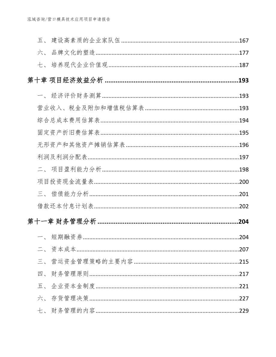 营口模具技术应用项目申请报告_第5页