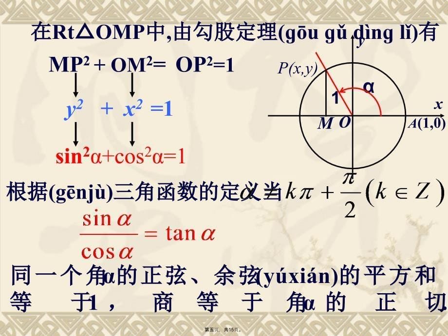 同角三角函数的基本关系公开课培训资料_第5页