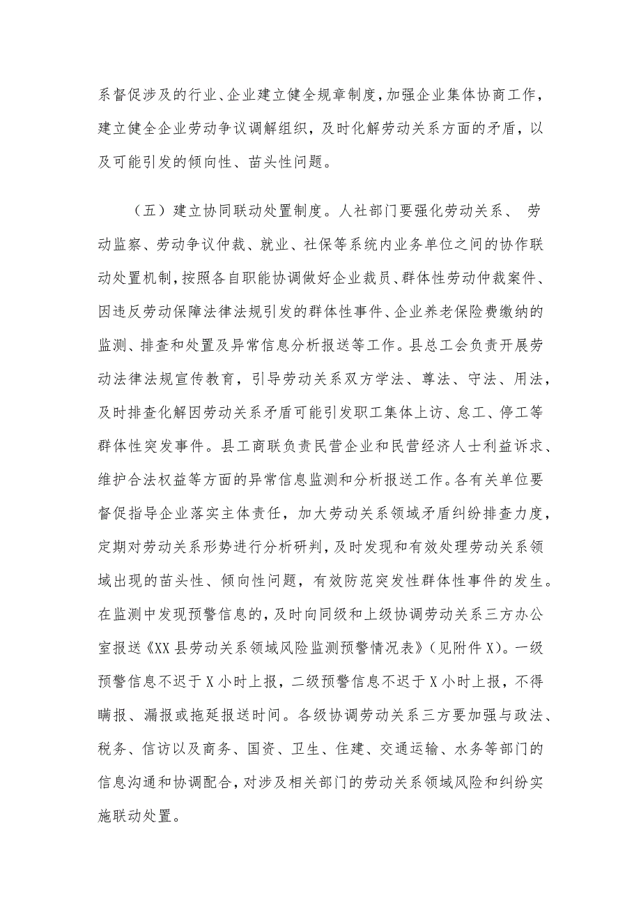 县劳动关系领域风险监测预警机制参考模板_第4页