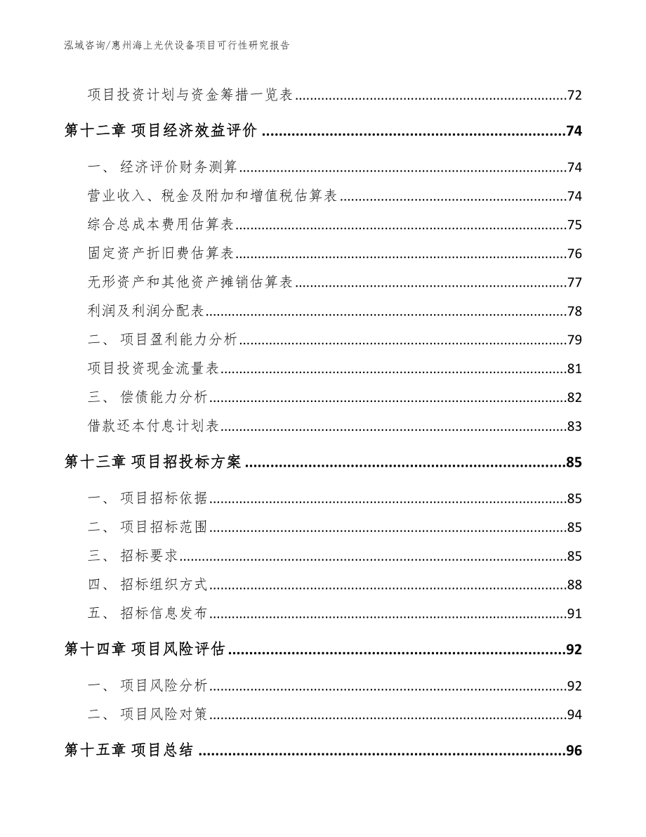 惠州海上光伏设备项目可行性研究报告_第4页