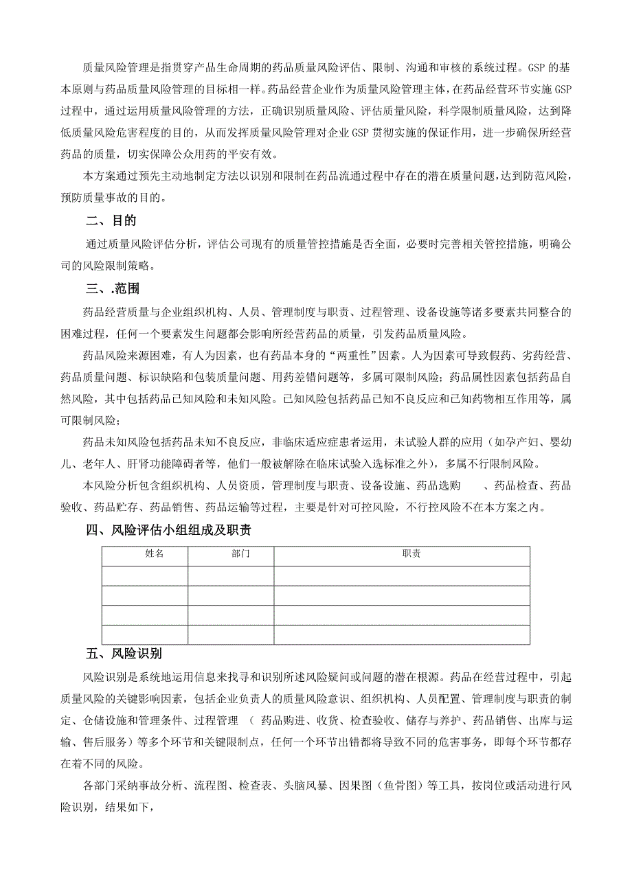 药品经营质量风险分析评估报告_第2页