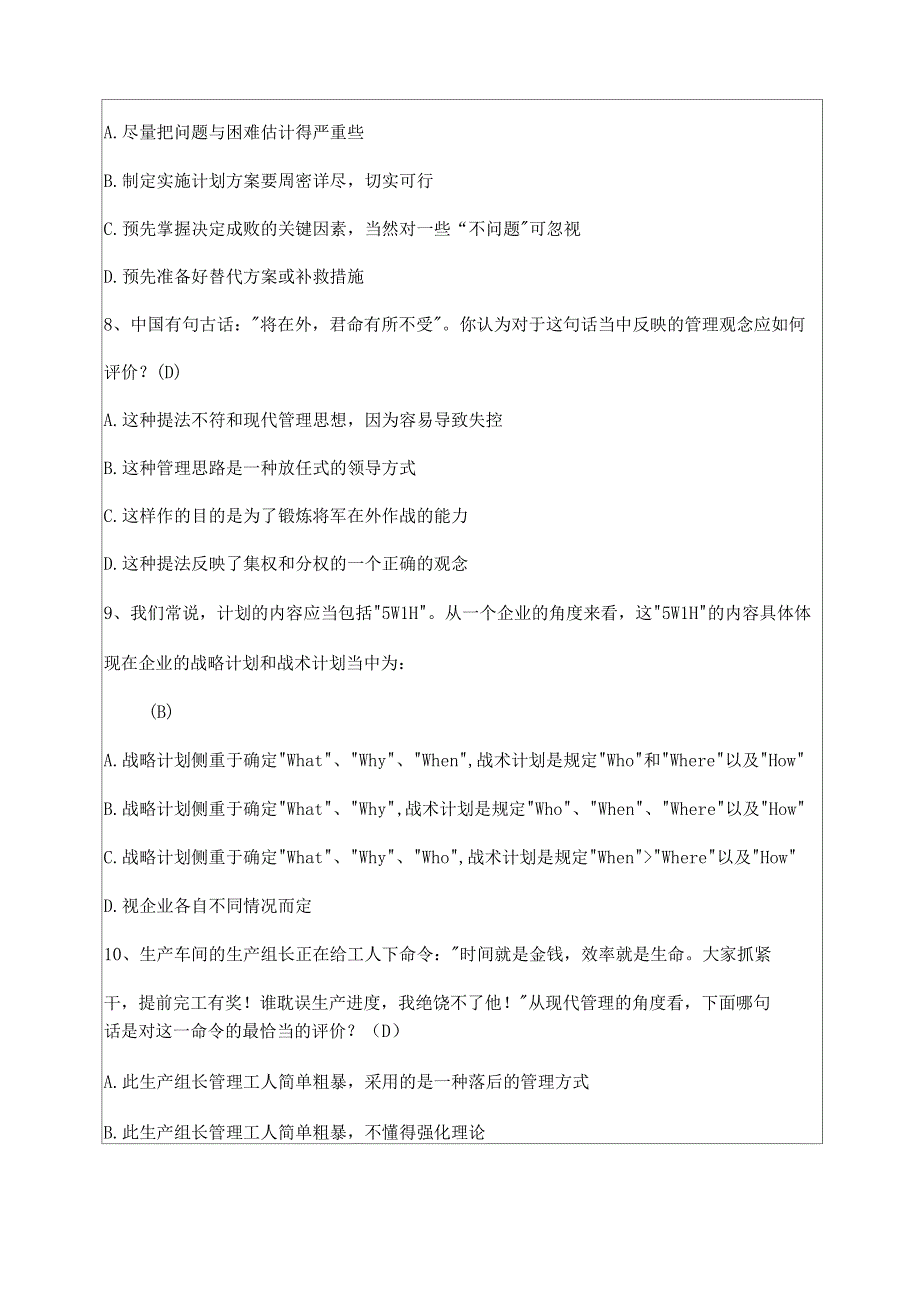 1管理学德鲁克国际商学院试题答案_第4页