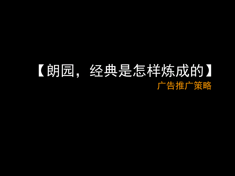 朗园广告推广策略PPT43_第1页