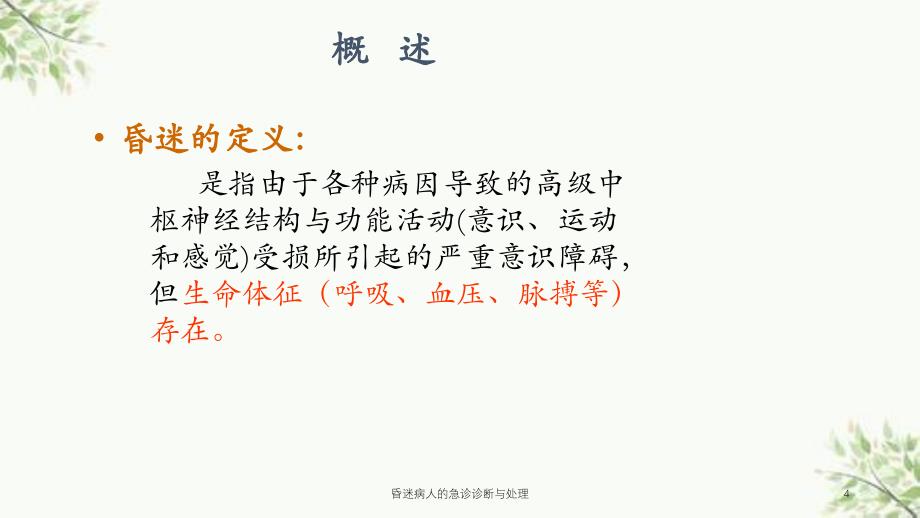 昏迷病人的急诊诊断与处理课件_第4页