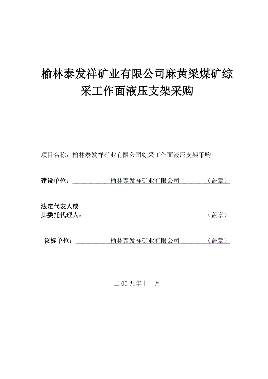 煤矿综采工作面液压支架采购招标文件范本_第2页