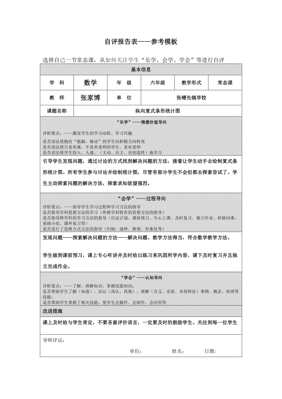 第四阶段自评报告表张家博_第1页