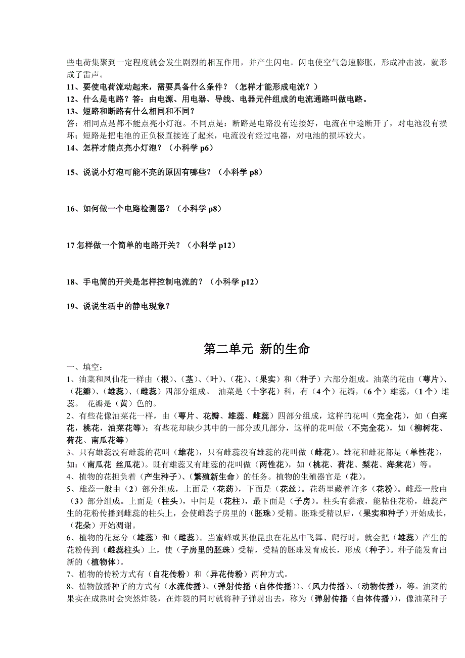 小学科学四年级下册复习资料_第3页