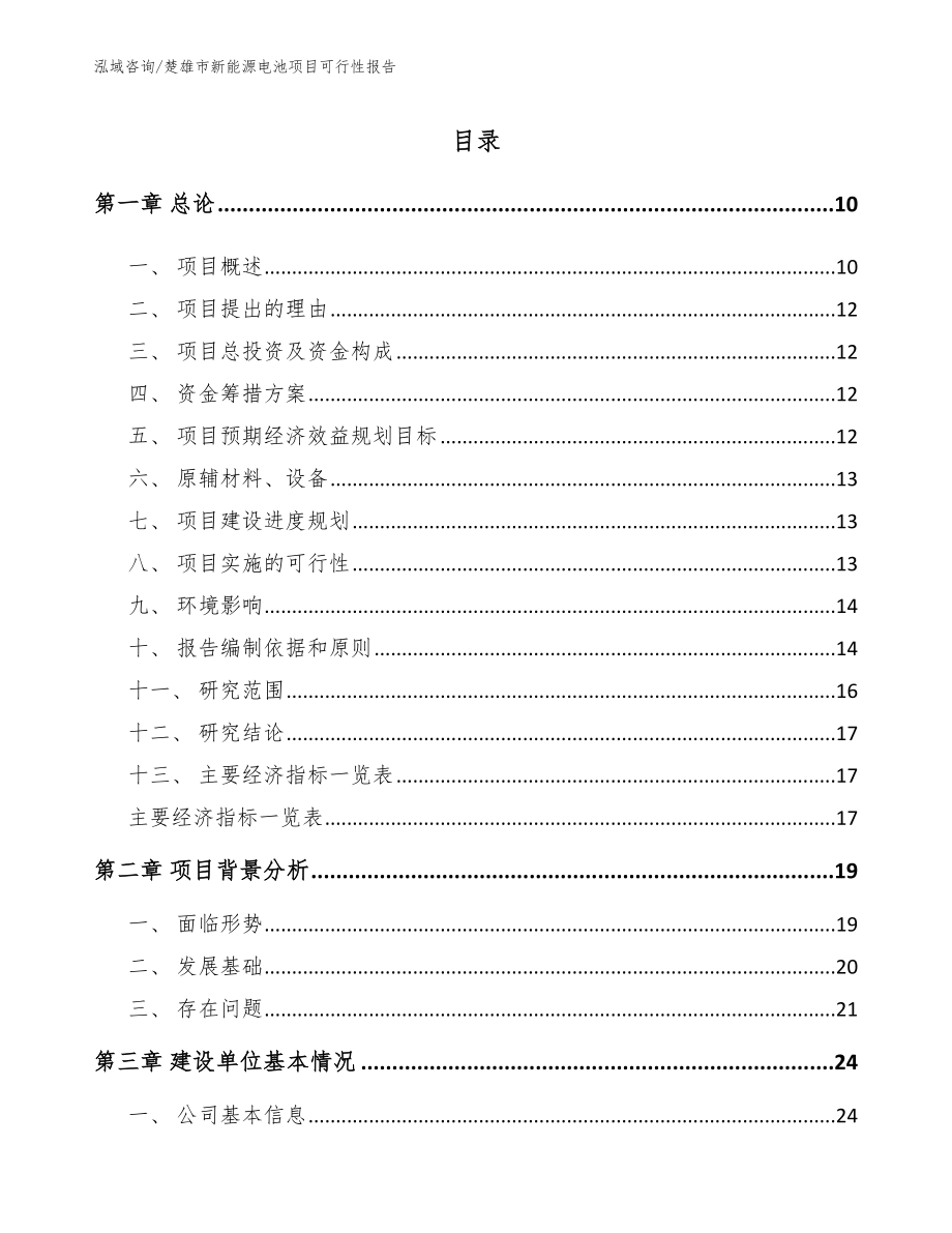 楚雄市新能源电池项目可行性报告【模板范文】_第2页