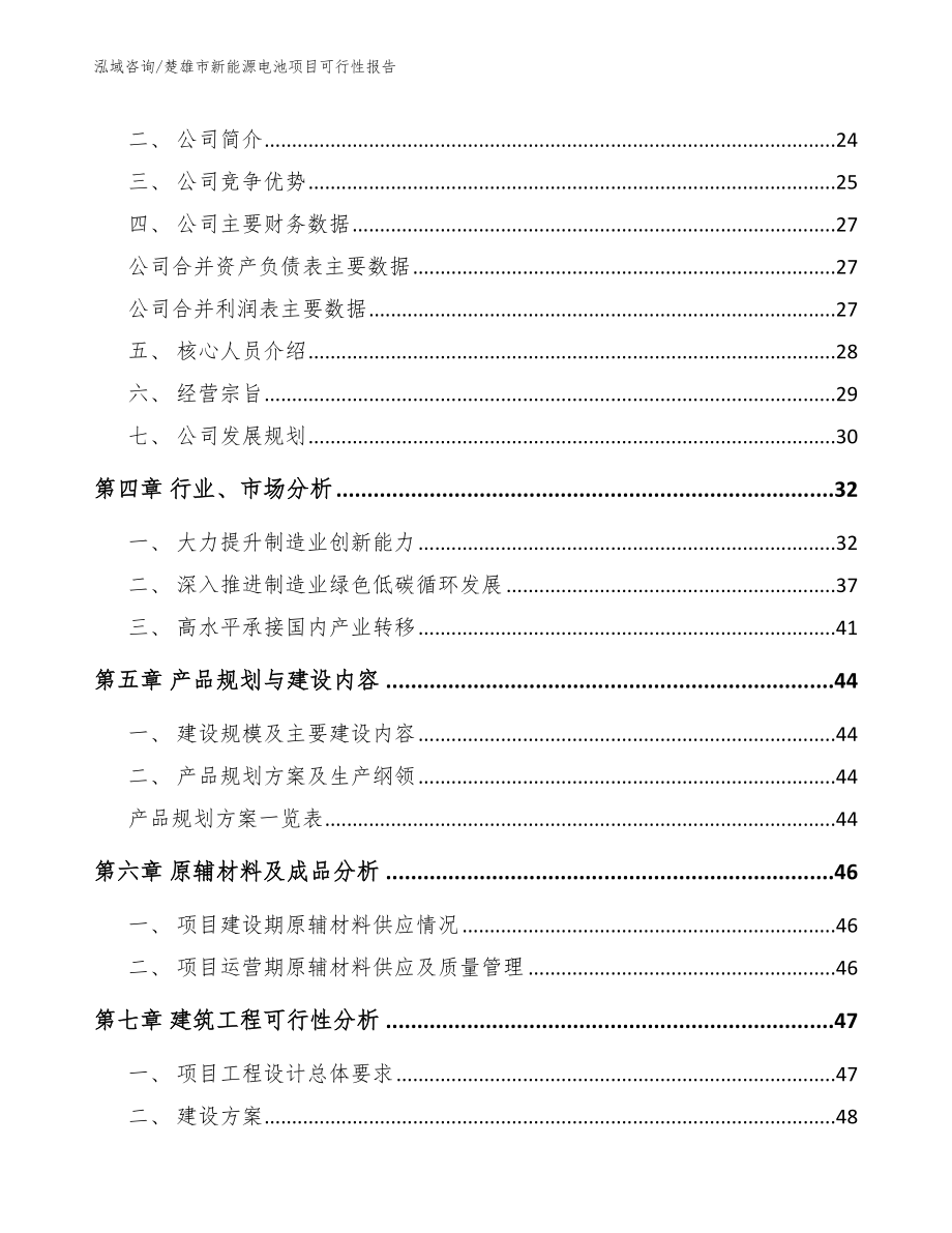 楚雄市新能源电池项目可行性报告【模板范文】_第3页