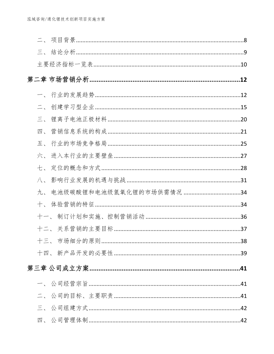 通化锂技术创新项目实施方案【模板范本】_第4页