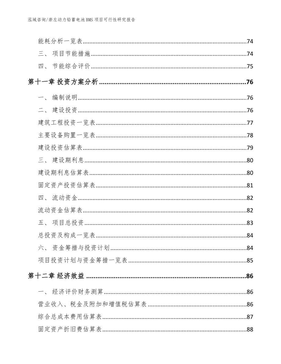 崇左动力铅蓄电池BMS项目可行性研究报告_参考模板_第5页