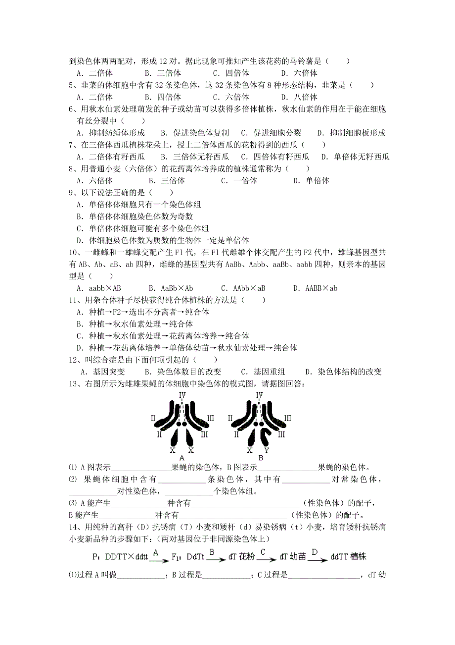 染色体变异导学案.doc_第4页