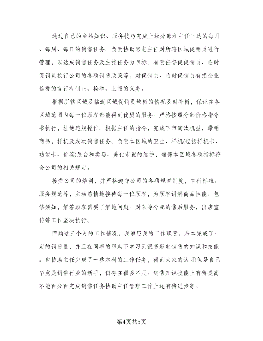 营业员年度工作总结以及工作计划标准模板（二篇）.doc_第4页