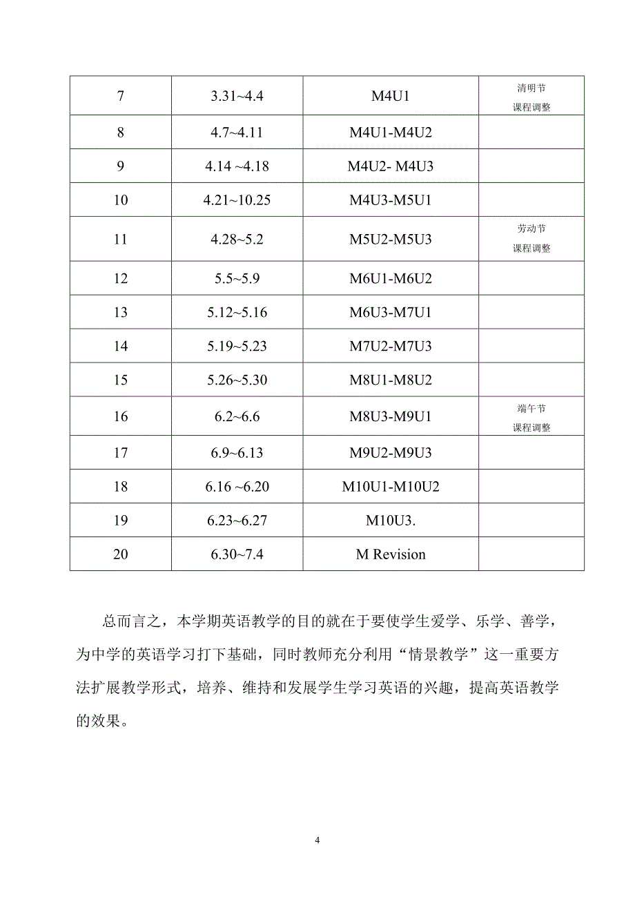 英语第l六册教学计划闫东红.doc_第4页