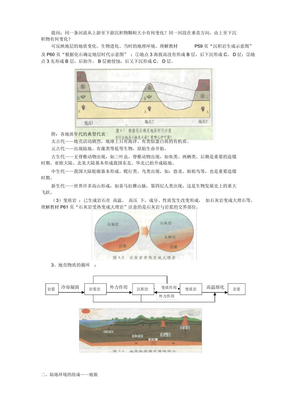 陆地环境的组成岩石与地貌_第2页