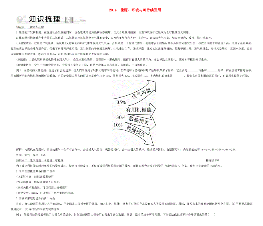 20192020学年九年级物理下册204能源环境与可持续发展考点手册新版粤教沪版_第1页