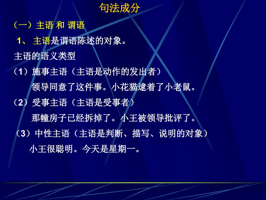 现代汉语知识句法成分ppt课件_第1页