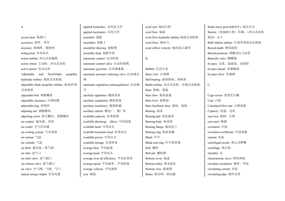 水轮机词汇(1).doc_第1页