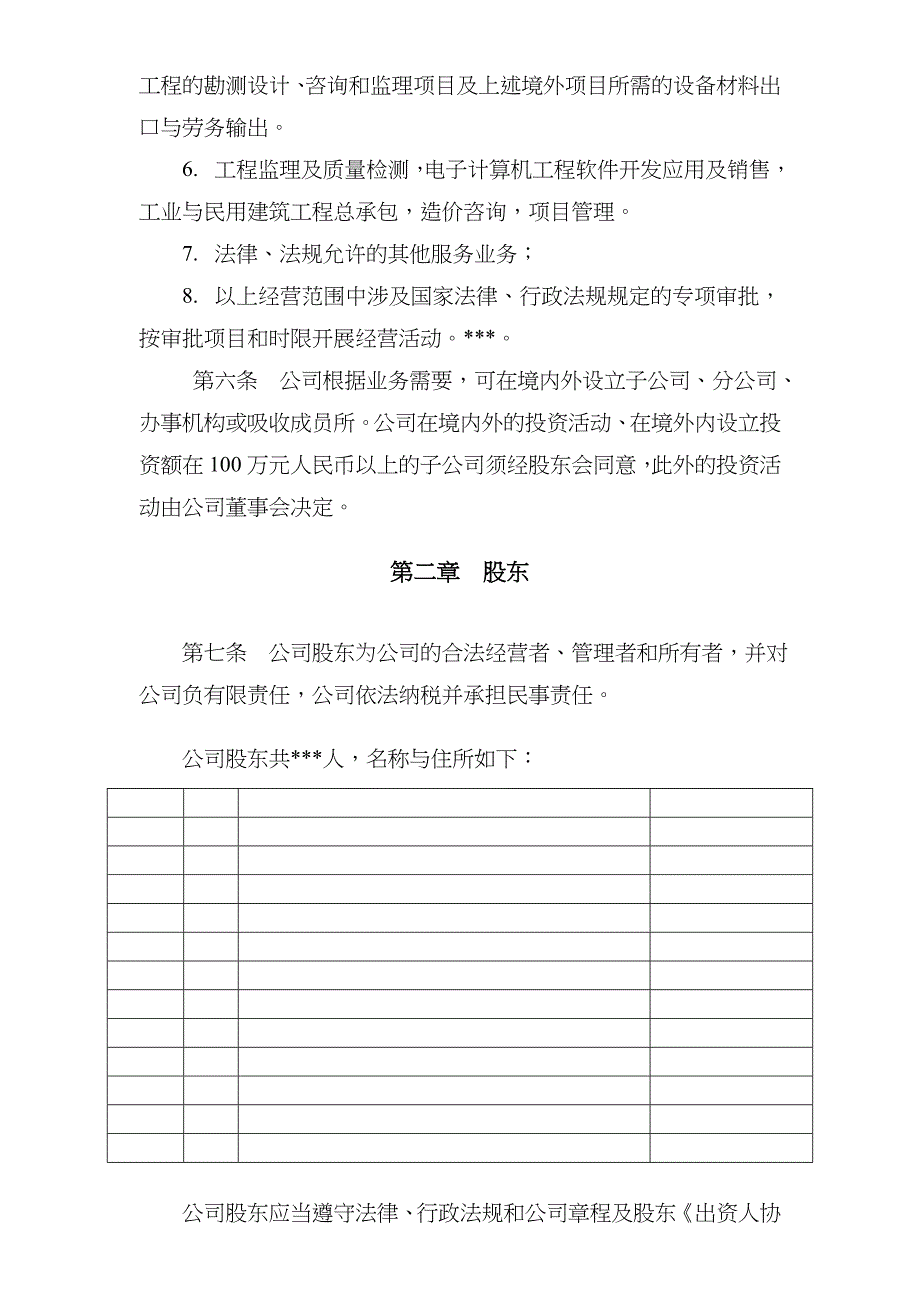 建筑设计研究方案院有限公司章程_第2页