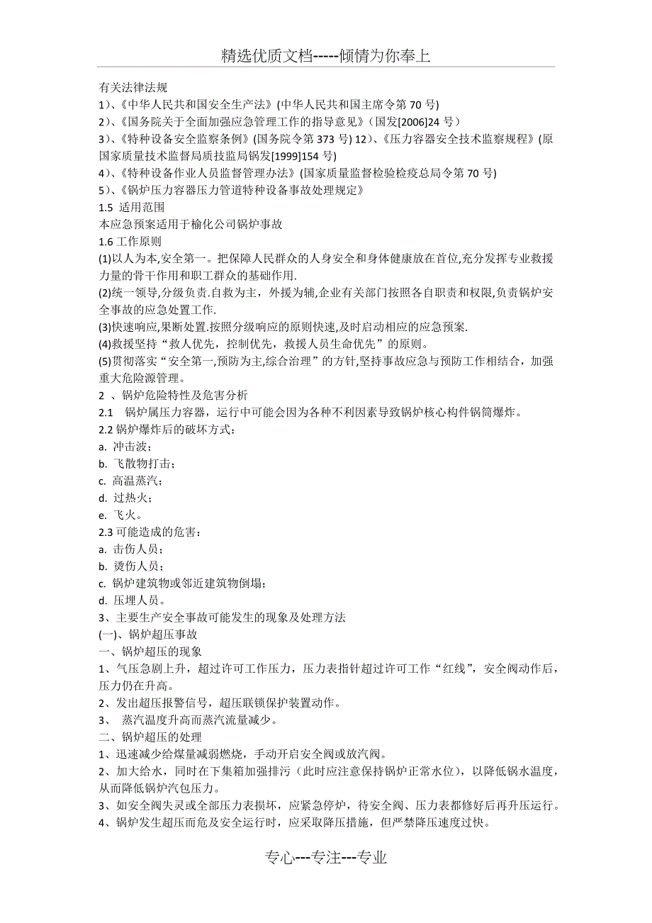 工业燃煤锅炉安全事故应急救援预案_第2页