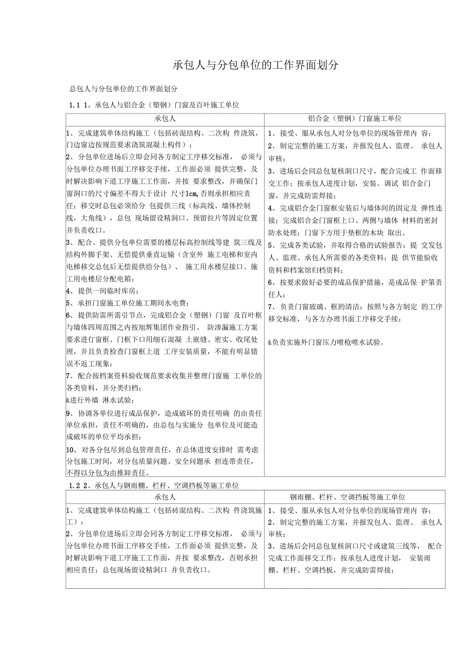 总承包与专业分包单位的工作界面划分_第4页